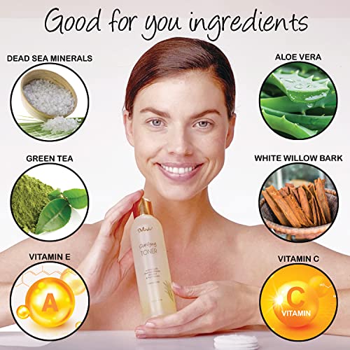 Deluvia Clarifying Toner for Face, Hydrating Face Toner for Sensitive, Dry, Aging Skin. Facial Toner & Pore Cleanser for Face, Alcohol Free Toner, Face Toner for Women & Men. Skincare Hydrating Toner.