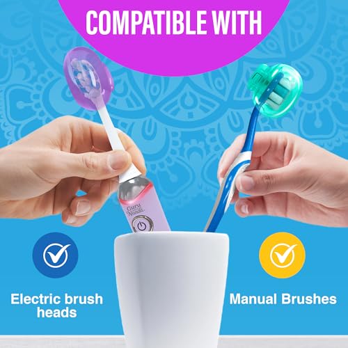 GuruNanda Brush Pods - Toothbrush Cover for Manual & Electric Toothbrush, Keeps Toothbrush Fresh & Clean, Travel Accessories with Natural Essential Oil Vapors, 24 Pack Pack of 24