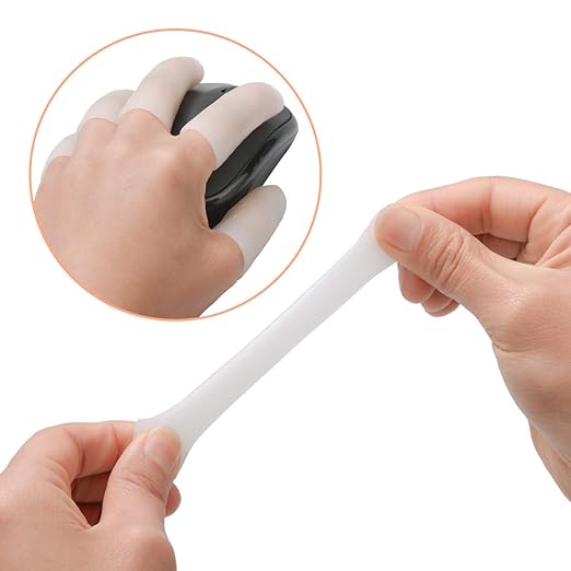 Finger Supporter, Pack of 20, Finger Protection Cap, Knuckle Supporter, Thumb and Knuckle, Silicone Gel, Sports - BeesActive Australia
