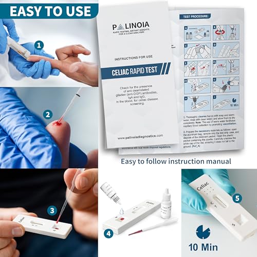 Rapid & Accurate Gluten Sensitivity Test Kit for Coeliac Disease - Allergy Detection (RUO)
