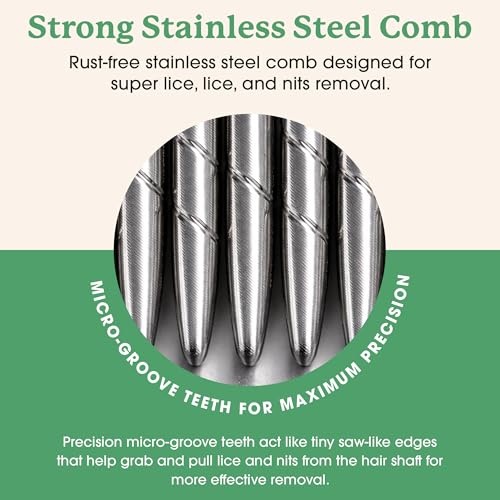 MAYDAY Lice Fighting Comb, Stainless Steel Removal Comb for Kids & Adults
