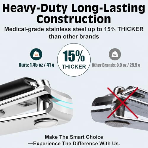 Nail Clippers Set, Fingernail and Toenail Clipper Cutters Kit 3Pack - Black
