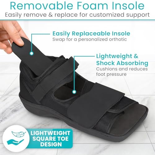 Vive Post Op Shoe - Lightweight Medical Walking Boot with Adjustable Strap Small