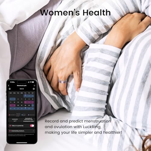 Smart Ring for Women & Men, IP68 Health Fitness Tracker (Pink, 10) Pink