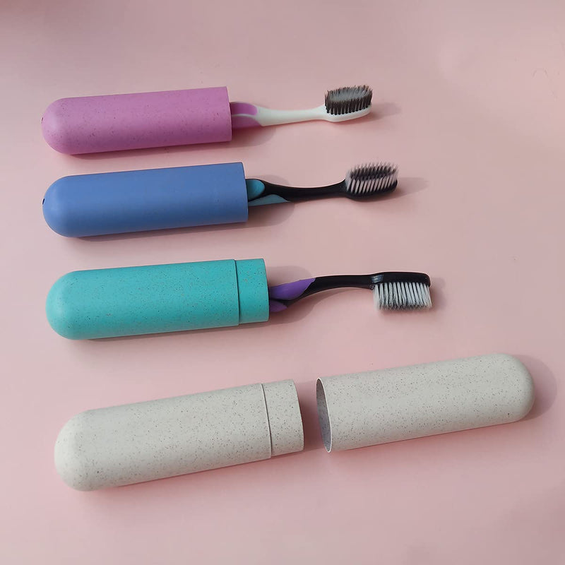 4 Pack Travel Toothbrush Case, Holder Toothbrush Travel Containers for Trip Home Camping Dust-Proof and Sanitary ，Travel Toothbrush Holder - BeesActive Australia