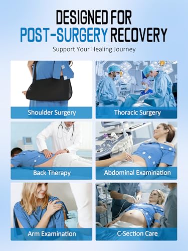 Magnetic Post Surgery Shirt for Men Women Tear Away Clothing Easy One-Handed Dressing Shoulder Surgery IV Access Dialysis 4X-Large Medical Blue