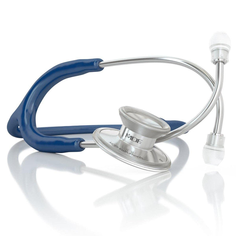 MDF Instruments Acoustica Lightweight Stethoscope for Doctors, Nurses, Students, Dark blue tube + MDF LUMiNiX Illuminator Medical Professional Diagnostic Penlight