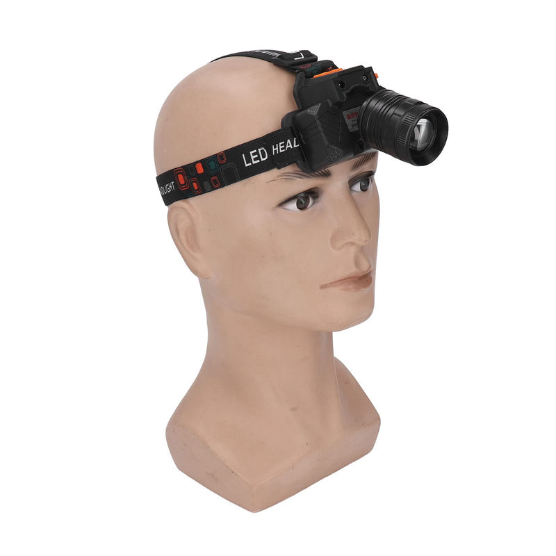 1500LM LED Light USB Rechargeable Headlamp with Dual Switch for Outdoor Camping Fishing and Emergency