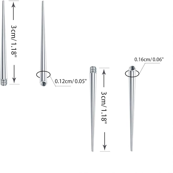 Stainless Steel Perforated Auxiliary Guide Rod Inside and Outside Thread Rod Lip Nail Connection Rod to Avoid Scratches Body Piercing Tool Professional - BeesActive Australia