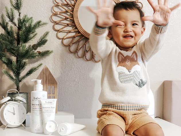 Babo Botanicals Sensitive Baby Fragrance-Free Diaper Cream - 25% Natural Zinc Oxide - Calendula, Shea & Cocoa Butter - EWG Verified - Vegan 3 Ounce (Pack of 1)