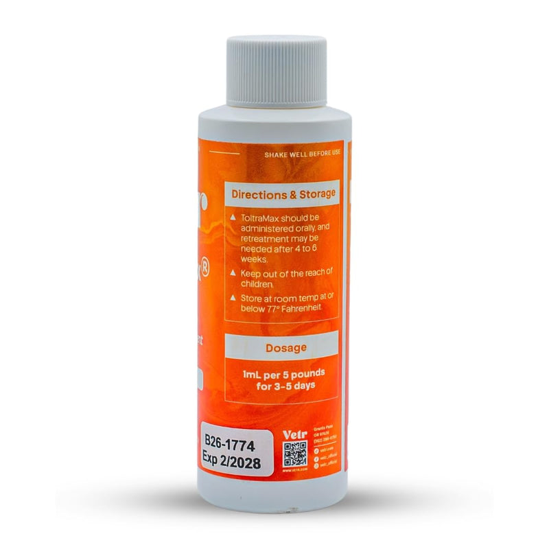 Toltrazuril 5.0% for Horses, Dogs, Cats, 120mL/4 Ounce, for Non-Food Chain Animals