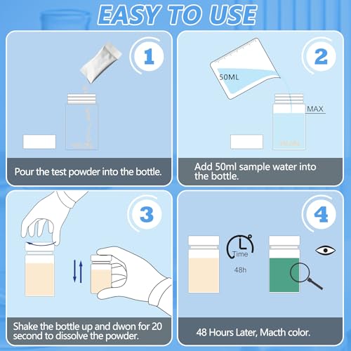 Coliform Bacteria Water Test Kit: 12-Pack Water Bacteria Test Kit Easy At-Home Well Water, Tap, Pool, Spring, Pond, Lake Drinking Water Quality Test 12 Tests