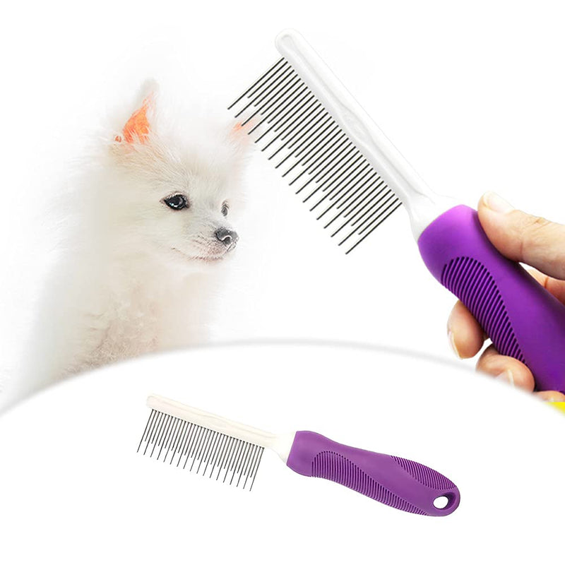 Detangling Pet Hair Comb Pet Grooming Comb Long Stainless Steel Teeth Comb for Dogs Cats - BeesActive Australia