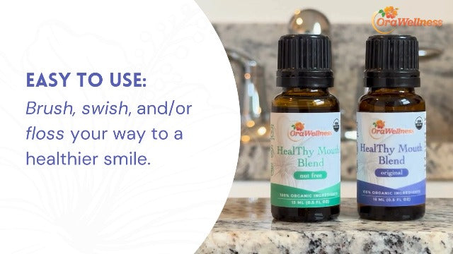 OraWellness Healthy Mouth Blend Organic Tooth Oil, Fluoride Free Rinse Original 0.5 Fl Oz (Pack of 1)