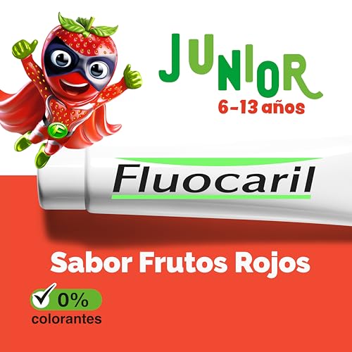 Fluocaril - Pasta de Dientes Junior 6-12 Años Frutos Rojos 2x75ml