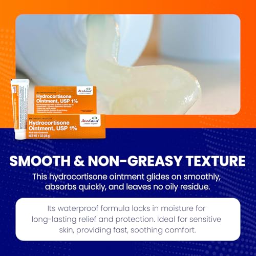 AVEDANA Hydrocortisone Ointment 1% USP Maximum Strength - 1oz Anti Itch Ointment for Fast Relief - Soothing and Calming Waterproof Formula with Aloe Vera