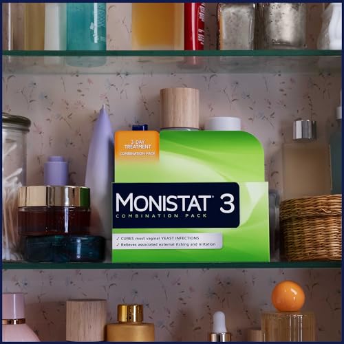 Monistat 3-Day Yeast Infection Treatment, Miconazole Cream, 3 Applicators 3 Count