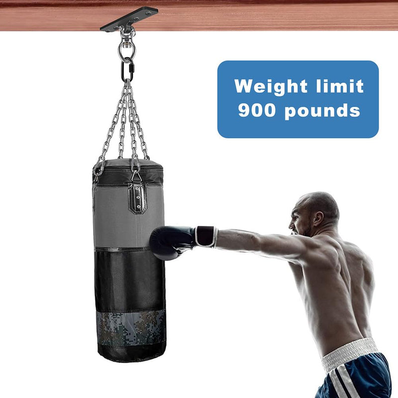 Kipika Heavy Bag Hanger Wall Mount Punching, Rotatable Heavy Duty Boxing Bag Bracket for Home Gym Indoor, Adjustable Length for Kickboxing Bag, Muay Thai Bag,Speed Bag B-Black