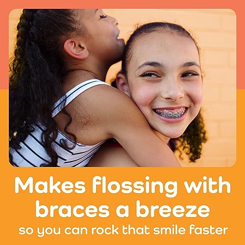 Plackers OrthoPick® Floss Picks Designed for Braces, Tuffloss® Made Without PTFE, FlipPick® Clean Between Brackets, 36 Count (8 Pack) 36 Count (Pack of 8)