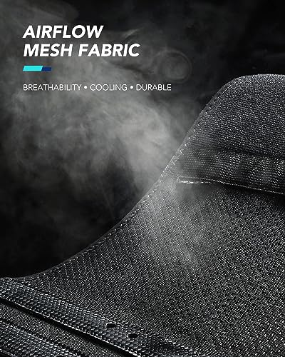 Back Brace for Lower Back Pain Relief, Carbon Fiber Support, Ergonomice Curved, Ultra-thin Air Mesh, Lightweight and Adjustale Design, Size S Black