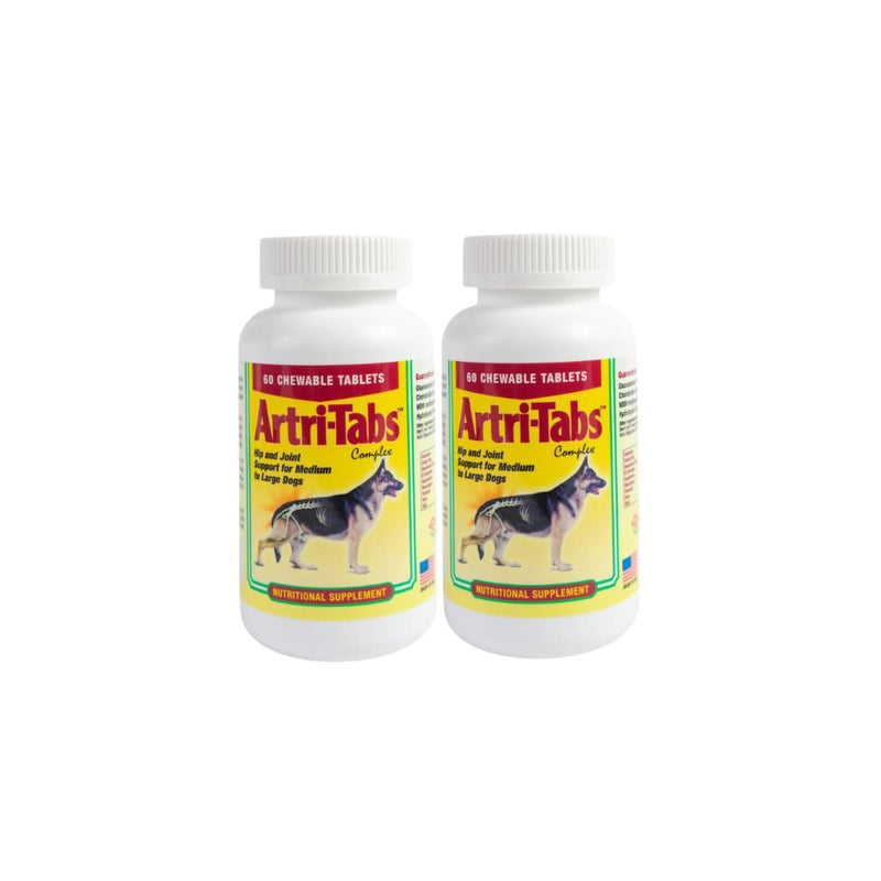 Artri-tabs Complex Dietary Supplement by Interfarma Corp | Cartilage Protection, Reduce Inflammation, & Joint Support for Dogs | with Glucosamine, Collagen, & MSM | Beacon Flavor | 60 Tablets. (2) 2