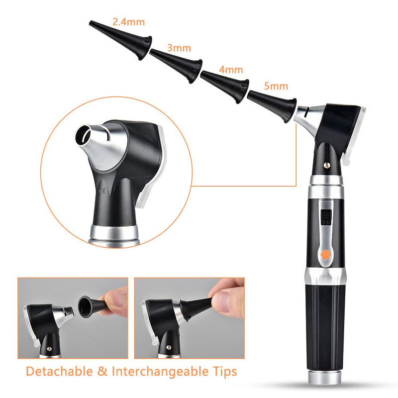 Jiusion 3X Otoscope with LED, Portable Handheld Ear Check Magnifier with 8 caps and 1 Storage case for Doctor Nurse Adult Kid Dog Cat Pet - BeesActive Australia