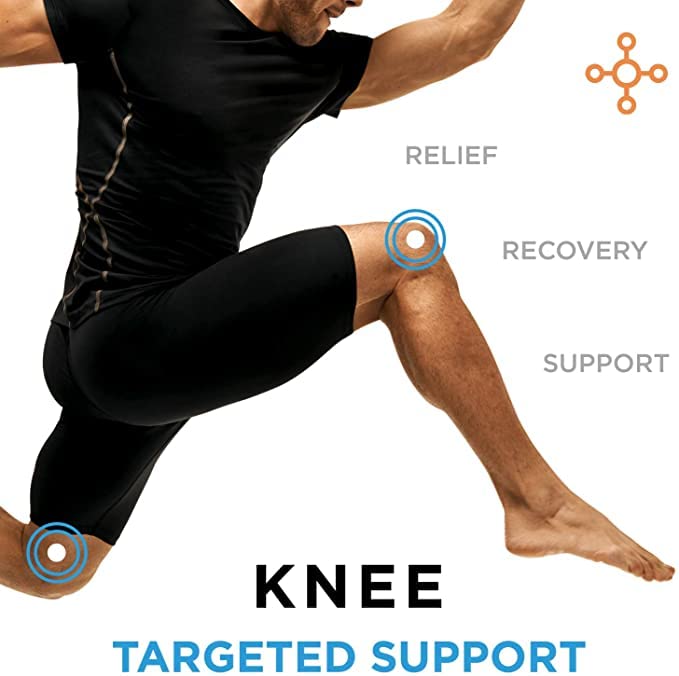 Tommie Copper Performance Compression Knee Sleeve l Knee Brace for Joint Support l Men and Women Medium Black With Tonal Stitch - BeesActive Australia
