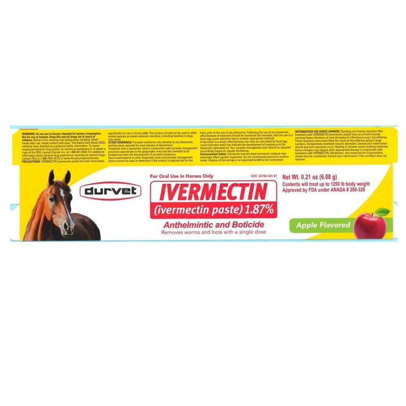 Ivermectin Horse Paste Dewomer, Horse Supplies 6.08g dose 1.87% (2 Pack) Includes Free Guide - Just for Fun Horse Tricks