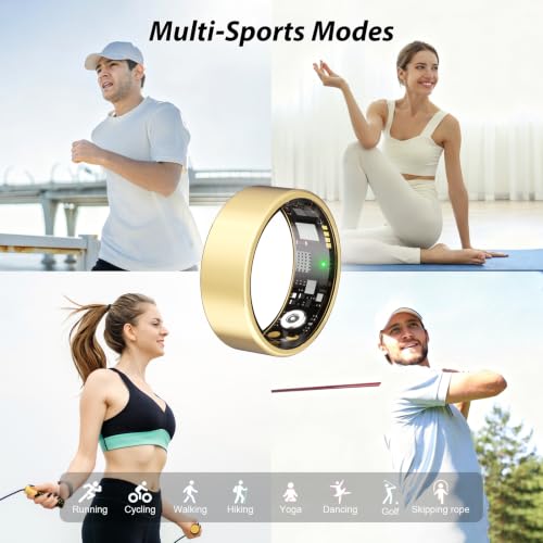 Smart Ring for Women, Health Ring, No Subscription Fee Gold 9#