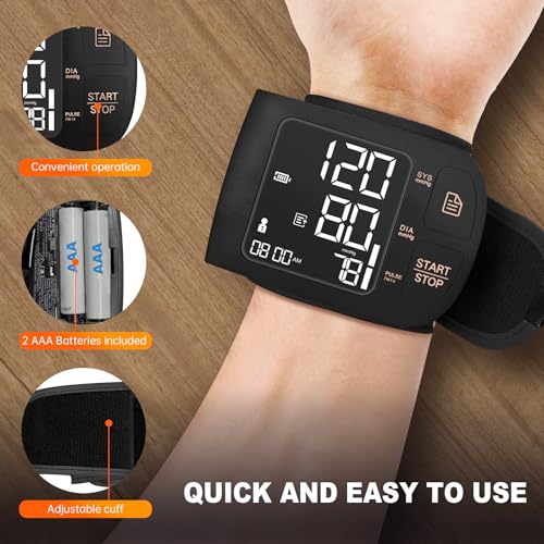 Blood Pressure Monitor Bluetooth BP Machine with Carrying Case, Black