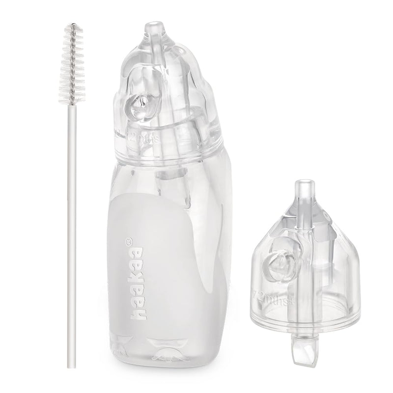 Haakaa Penguin Nasal Aspirator for Baby – Blocked Nose Relief: Works by Suction – BPA, PVC & Phthalate-Free – Food-Grade Silicone – Easy-to-Clean – Fluid Measurement - BeesActive Australia