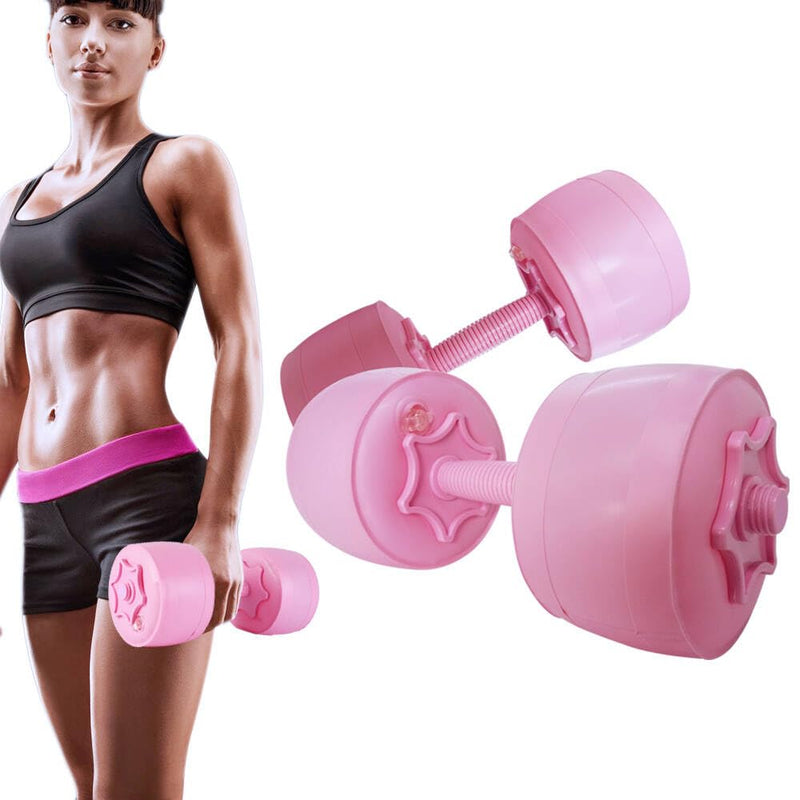 Water Filled Dumbbells Set for Women Travel Weights Adjustable Pink: 4~12 Lbs - BeesActive Australia