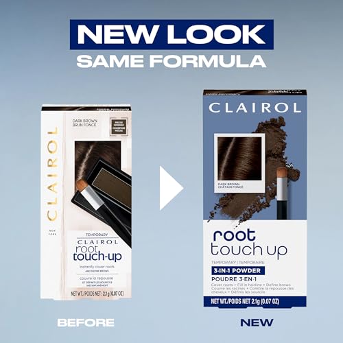 Clairol Root Touch-Up Temporary Concealing Powder, Medium Brown, Pack of 3 0.07 Ounce (Pack of 3)