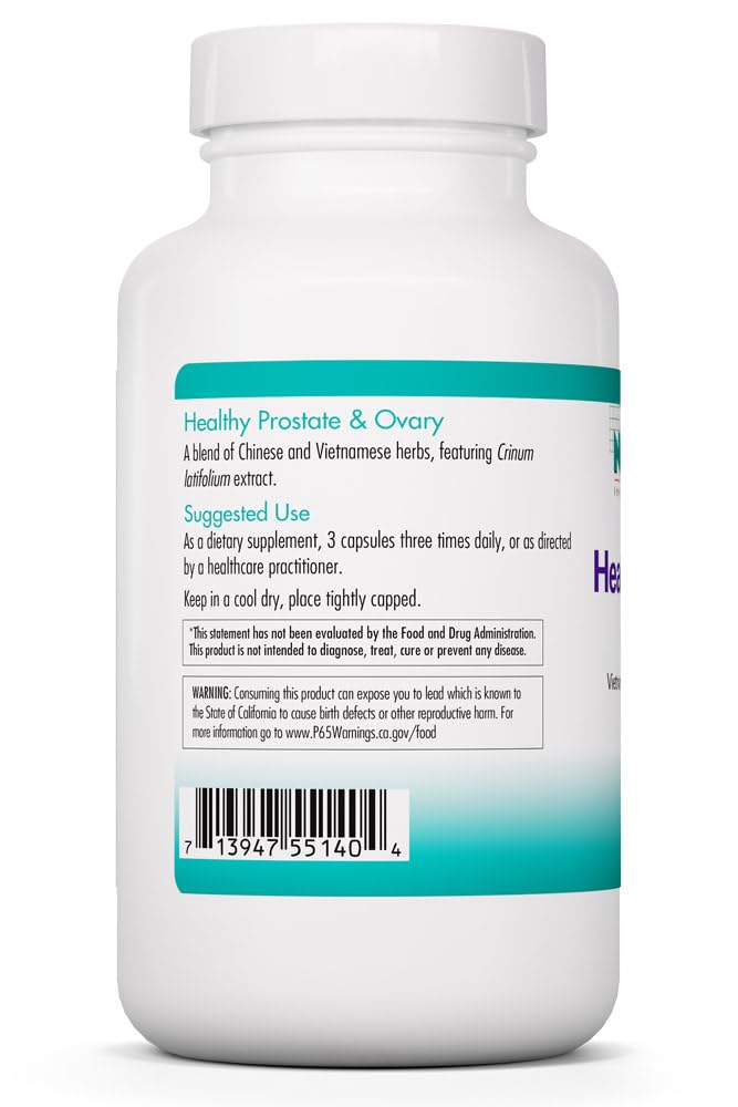 NutriCology Healthy Prostate and Ovary Herbal Blend, 180 Count | Crinum Latifolium Herbal Blend for Hormone Support in Men and Women, Hypoallergenic, 60 Servings