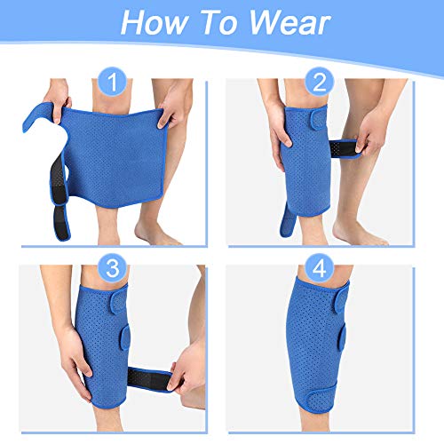 Calf Brace Compression Support Three Strap Sleeve for Leg for Sports Running Basketball