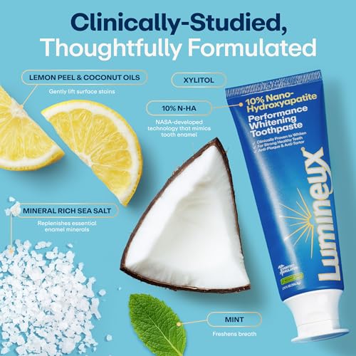 Lumineux, 10% Nano Hydroxyapatite Whitening Toothpaste, 3.75 oz, 3pk