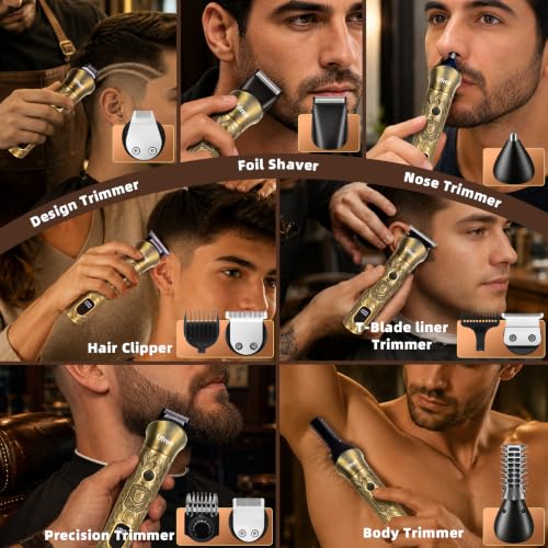 Ufree Professional Beard Trimmer for Men, Electric Shaver Razor, Men Gift Bronze