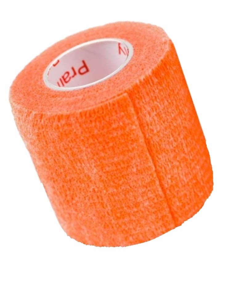 Vet Tape (Orange) (2 Pack) (2 Inch x 15 feet) Self Adhesive Adherent Adhering Cohesive Flex Self Stick Bandage Grip Roll Dog Cat Pet Horse - BeesActive Australia