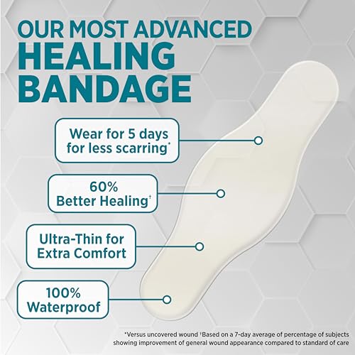 BAND-AID Brand Pro Heal 5 Day Protect Hydrocolloid Bandages, Assorted, 14ct Assorted Sizes
