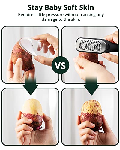 Glass Foot File, Callus Remover for Feet Foot Scrubber Dead Skin Remover with Nano Micro-Abrasive Particles, Foot Rasp Heel Scraper Hard Skin Remover Foot Care Pedicure Tool on Wet and Dry Feet Glass