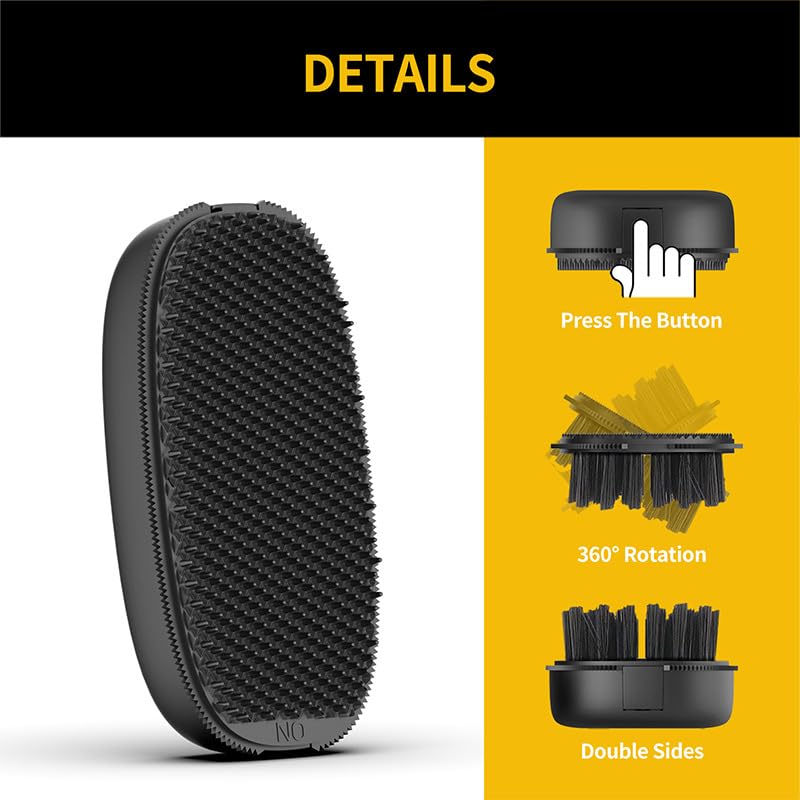 horse hair brushes, horse deshedding tool, PESSILIN 6-in-1 Horses Brushes Shedding Massage Deshedding for Horses, horse grooming brushes (Black) - BeesActive Australia