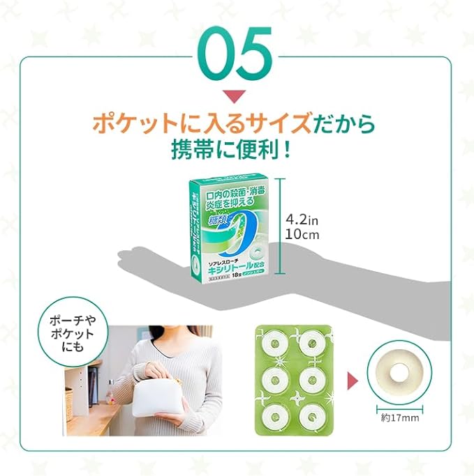 Nissin Pharmaceutical Industries Soares Loach Loach, Peppermint Flavor, 18 Tablets, Sore Throat, Sugar-free, Xylitol Blended, Sterilizes, Eliminates Bad Breath - BeesActive Australia