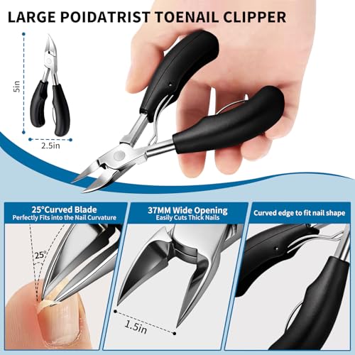Toenail Clippers for Seniors, 7-Pc Kit