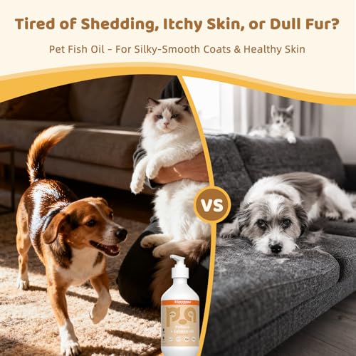 Pet Omega 3 Fish Oil & Digestive Probiotics Bundle for Dogs Cats - Skin Coat Joint Heart Gut Health Supplement Set (16OZ Oil + 8.7oz Powder)