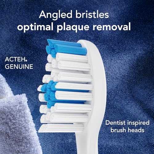 ACTEH Genuine JetWave & Sonic Edge Toothbrush Replacement Heads | Premium Original | Fits Acteh Sonic Edge & JetWave Toothbrushes White (Blue, Green, Purple, Yellow)