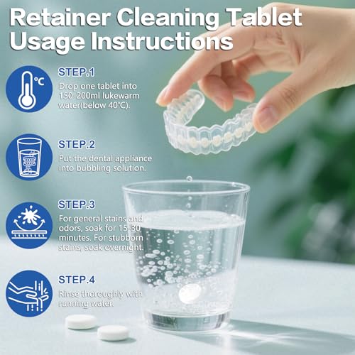 Retainer Cleaner Tablets 150 Count Denture Cleaning Tablets