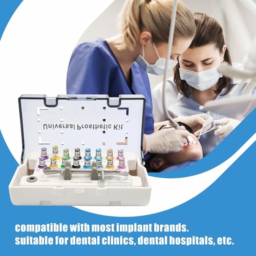 universal implant driver kit,High Precision Dental Implant Torque Wrench，16pcs screwdriver for dental implant,Torque Value of 10-70Ncm,Autoclavable Universal Implant Kit
