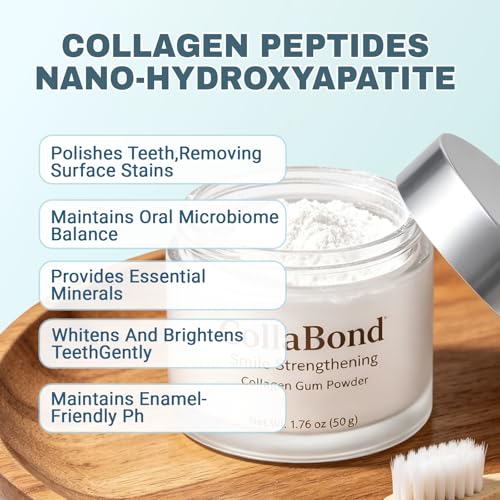 Mooths Teeth Whitening Powder – with Hydroxyapatite, Mess-Free Brushing Powder for Fresh Breath & Bright-Looking Teeth, Natural Oral Care, 1.76 Oz