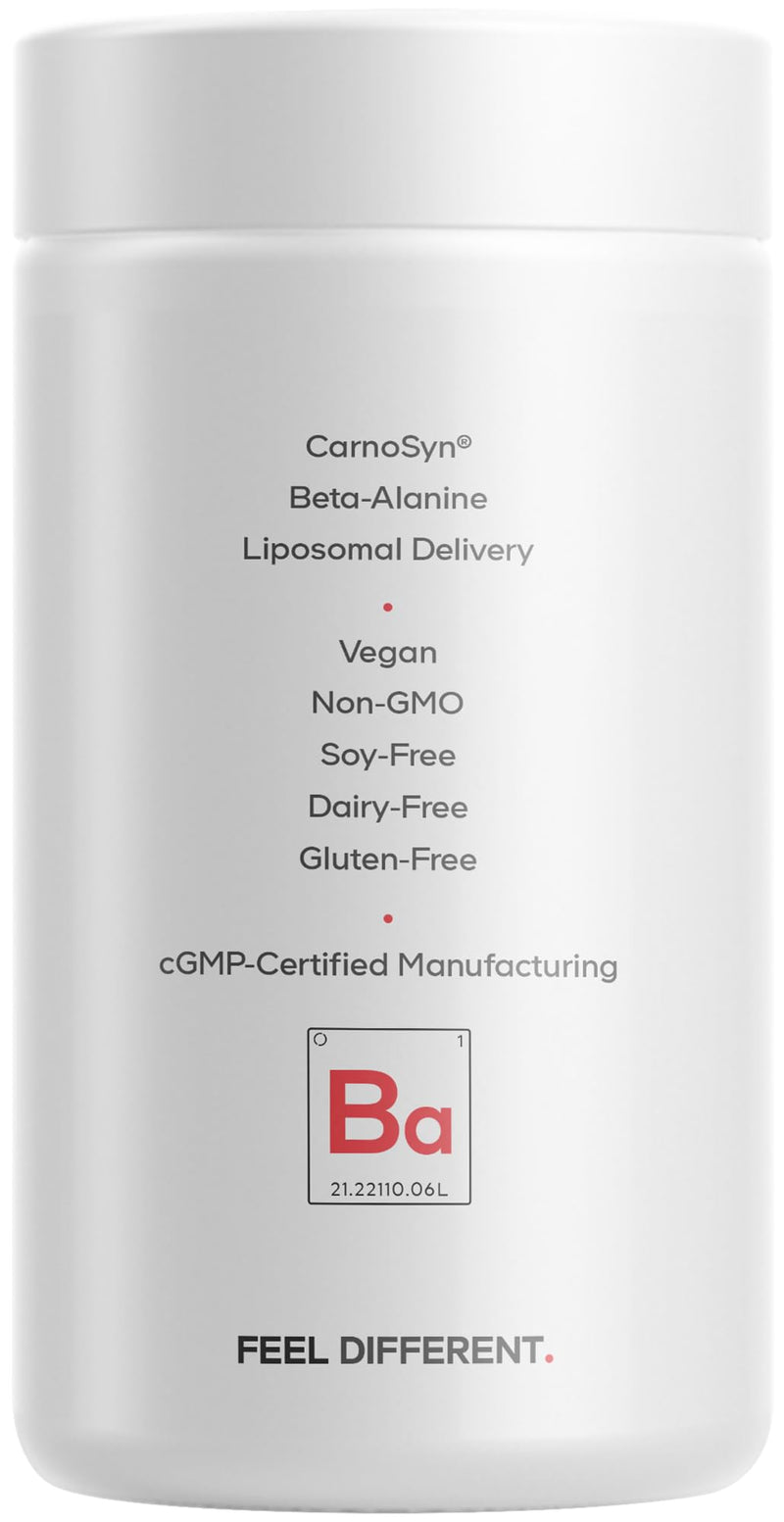 Codeage Liposomal Beta-Alanine, CarnoSyn, Pre & Post Workout, 180 Capsules | CarnoSyn beta-alanine with liposomal delivery from sunflower phospholipids. Two-month supply. Non-GMO.