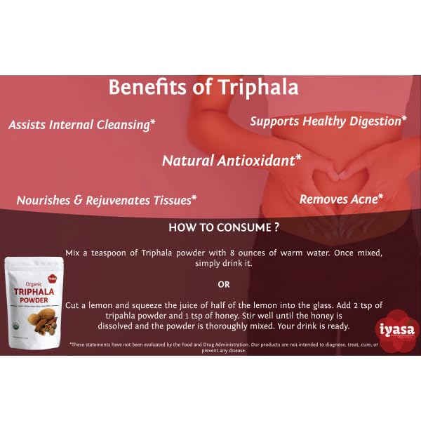 Organic Triphala Powder,Ayurveda Superfood,Natural Body Detox,Bowel Cleanser,Herbal Laxative,4 Ounce 113 Gram 4 Ounce (Pack of 1) - BeesActive Australia